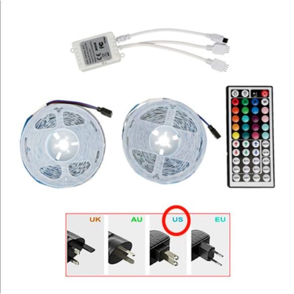 32ft LED Strip Lights Remote Control Bedroom for Indoor Use - Picture 4 of 10